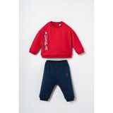 U.s. Polo Assn. Erkek Bebek Baskılı Kırmızı Uzun Kol Pijama Takım USB3163-C-V1 USB3163-C-V1 - 12 - 18 Ay