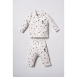 U.s. Polo Assn. Erkek Bebek Beyaz Gömlek Pijama Takımı USB3107-C-V1 USB3107-C-V1 - 6 - 9 Ay