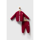 U.S. Polo Assn. Erkek Bebek Bordo Eşofman Takımı, 6-9 Ay