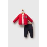 U.S. Polo Assn. Erkek Bebek Eşofman Takımı, Kırmızı, 3 Yaş