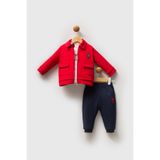U.S. Polo Assn. Erkek Bebek Eşofman Takımı, Kırmızı, 9-12 Ay