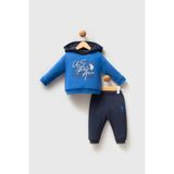 U.S. Polo Assn. Erkek Bebek Eşofman Takımı, Mavi, 3 Yaş