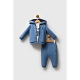 U.S. Polo Assn. Erkek Bebek Eşofman Takımı, Mavi, 6-9 Ay