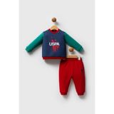 U.S. Polo Assn. Erkek Bebek Eşofman Takımı, Mavi, 9-12 Ay