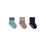 U.S. Polo Assn. Erkek Bebek Kahverengi Çorap, 3'lü Set, 0-3 Ay