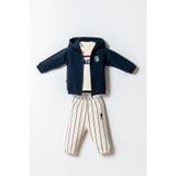 U.S. Polo Assn. Erkek Bebek Lacivert Eşofman Takımı, 3'Lü Set, 3 Yaş
