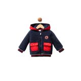 U.S. Polo Assn. Erkek Bebek Lacivert Mont, Çift Cepli, Kapüşonlu, 6-9 Ay
