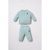 U.s. Polo Assn. Erkek Bebek Nakışlı Yeşil Uzun Kol Pijama Takım USB3169-C-V2 USB3169-C-V2 - 18 - 24 Ay