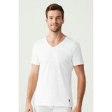 U.S. Polo Assn. Erkek Beyaz 2'li V Yaka Kısa Kollu Atlet 80199 - XL