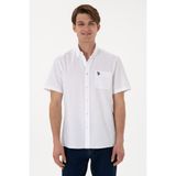 U.S. Polo Assn. Erkek Beyaz Kısa Kollu Gömlek 50297909-VR013