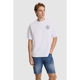 U.S. Polo Assn. Erkek Beyaz Oversize Fit Bisiklet Yaka Tişört 50327160-VR013