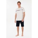 U.S. Polo Assn. Erkek Bisiklet Yaka Beyaz Pijama Takımı 50309174-vr013