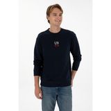 U.S. Polo Assn. Erkek Bisiklet Yaka Comfort Fit Lacivert Basic Sweatshirt 50313760-VR033 - 3XL