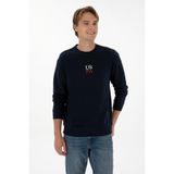 U.S. Polo Assn. Erkek Bisiklet Yaka Comfort Fit Lacivert Basic Sweatshirt 50313760-VR033