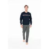 U.s. Polo Assn. Erkek Bisiklet Yaka Lastik Kollu Pijama Takımı Lacivert Büyük Beden Lacivert - Arsno18q92l5bgtl-Lac