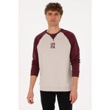 U.S. Polo Assn. Erkek Bisiklet Yaka Regular Fit Bordo İnce Sweatshirt 50315420-VR177 - Plum Perfect