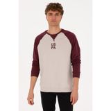 U.S. Polo Assn. Erkek Bisiklet Yaka Regular Fit Bordo İnce Sweatshirt 50315420-VR177