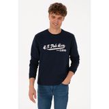 U.S. Polo Assn. Erkek Bisiklet Yaka Regular Fit Lacivert İnce Sweatshirt 50316315-VR033 - XL