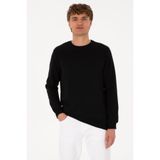 U.S. Polo Assn. Erkek Bisiklet Yaka Regular Fit Siyah İnce Sweatshirt 50315455-VR046