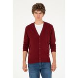 U.S. Polo Assn. Erkek Bordo Basic Triko Hırka 50293531-VR014