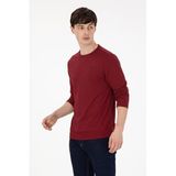 U.S. Polo Assn. Erkek Bordo Sweatshirt 50290063-VR014, Kırmızı, 2XL