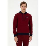 U.S. Polo Assn. Erkek Bordo Sweatshirt 50293440-VR014, Kırmızı, L
