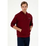 U.S. Polo Assn. Erkek Bordo Sweatshirt 50293442-VR014, Kırmızı, M