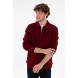 U.S. Polo Assn. Erkek Bordo Sweatshirt 50298265-VR014, Kırmızı, 2XL