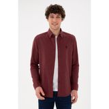 U.S. Polo Assn. Erkek Bordo Uzun Kollu Basic Gömlek 50296757-VR014