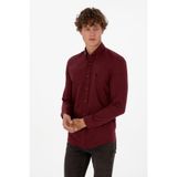 U.S. Polo Assn. Erkek Bordo Uzun Kollu Basic Gömlek 50316721-VR014