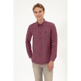 U.S. Polo Assn. Erkek Bordo Uzun Kollu Basic Gömlek 50316723-VR014
