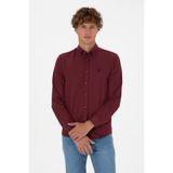 U.S. Polo Assn. Erkek Bordo Uzun Kollu Basic Gömlek 50316723-VR177