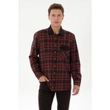 U.S. Polo Assn. Erkek Bordo Uzun Kollu Ekoseli Gömlek 50308340-VR177 - XL