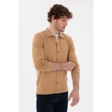 U.S. Polo Assn. Erkek Camel Basic Triko Hırka 50298272-VR015 - 2XL