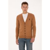 U.S. Polo Assn. Erkek Camel Basic Triko Hırka 50313702-VR233