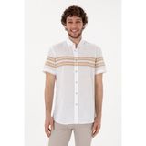 U.s. Polo Assn. Erkek Camel Gömlek Kısa Kollu 50305921-VR015 - XL - Camel - Altın