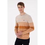 U.S. Polo Assn. Erkek Camel Kazak/triko 50297071-VR015, Kahverengi, M