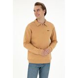 U.S. Polo Assn. Erkek Camel Sweatshirt 50298265-VR015, Kahverengi