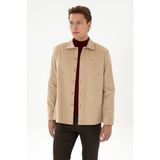 U.S. Polo Assn. Erkek Camel Uzun Kollu Kadife Gömlek 50316668-VR015 - Camel - Altın - 2XL