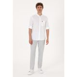 U.S. Polo Assn. Erkek Carrot Fit Açık Gri Kanvas Pantolon 50300012-VR001