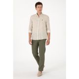 U.S. Polo Assn. Erkek Carrot Fit Koyu Haki Kanvas Pantolon 50300997-VR111