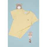 U.S. Polo Assn. Erkek Çocuk Açık Haki Basic Bisiklet Yaka Tişört 50306548-VR183 - 10 - 11 Yaş