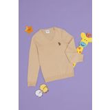 U.S. Polo Assn. Erkek Çocuk Açık Haki Basic V Yaka Kazak 50294200-vr183