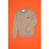 U.S. Polo Assn. Erkek Çocuk Açık Haki Bisiklet Yaka Basic Kazak 50315586-VR183