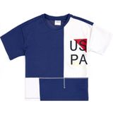 U.S. Polo Assn. Erkek Çocuk Açık Lacivert Bisiklet Yaka Tişört 50299927-VR059 - 3 - 4 Yaş