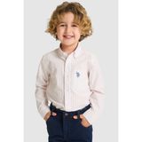 U.S. Polo Assn. Erkek Çocuk Açık Pembe Uzun Kollu Gömlek 50324772-VR078 - 6 - 7 Yaş