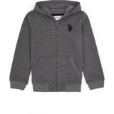 U.S. Polo Assn. Erkek Çocuk Antrasit Melanj Fermuarlı Kapüşonlu Sweatshirt 50316706-VR081 - 5 - 6 Yaş