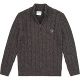 U.S. Polo Assn. Erkek Çocuk Antrasit Melanj Yarım Fermuarlı Kazak 50315628-VR081 - 9 - 10 Yaş