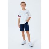 U.S. Polo Assn. Erkek Çocuk Bermuda Takım, Iki Iplik, %100 Pamuk / %100 Cotton - 14 - 15 Yaş - Beyaz