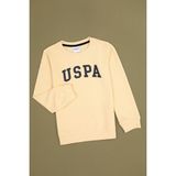 U.S. Polo Assn. Erkek Çocuk Beyaz Basic Bisiklet Yaka Sweatshirt 50313830-VR110 - Vanilla - 9 - 10 Yaş